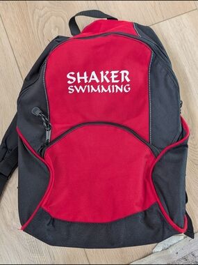 Vintage Shaker Swimming Red & Black Team Backpack